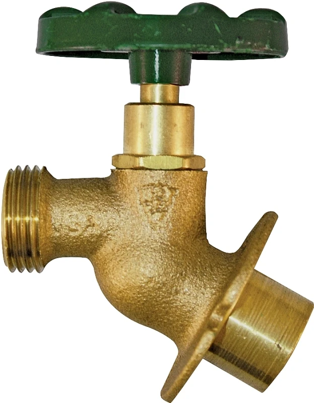 1/2 In. & 3/4 In. S X 3/4 In. Mht Brass Aluminum Sillcock Valve