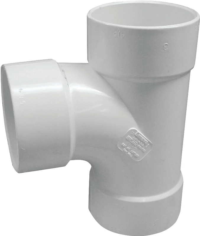 PVC Pipe Sewer & Drain Sanitary Tee, Hub x Hub x Hub, 3 In.