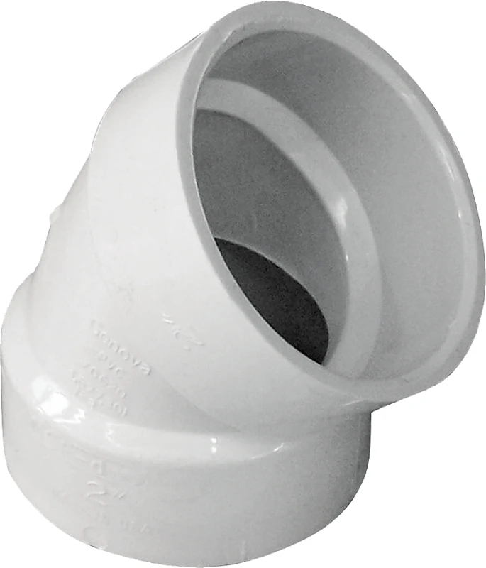 2 In. Hub X Hub Schedule 40 45 Deg. Short Radius Dwv Pvc Elbow (1/8 Bend) - Model 192522p, Pack Of 50