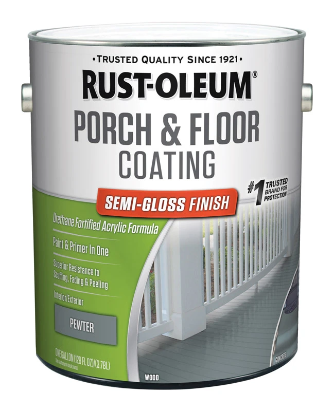 Porch & Floor Urethane Finish, Pewter Semi-Gloss, 1-Gallon