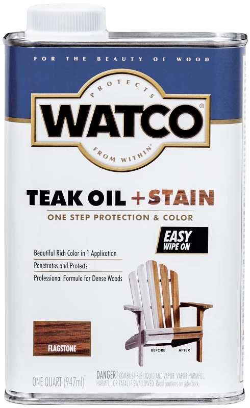 1 Qt. Flagstone 350-voc Teak Oil And Stain For Dense Woods