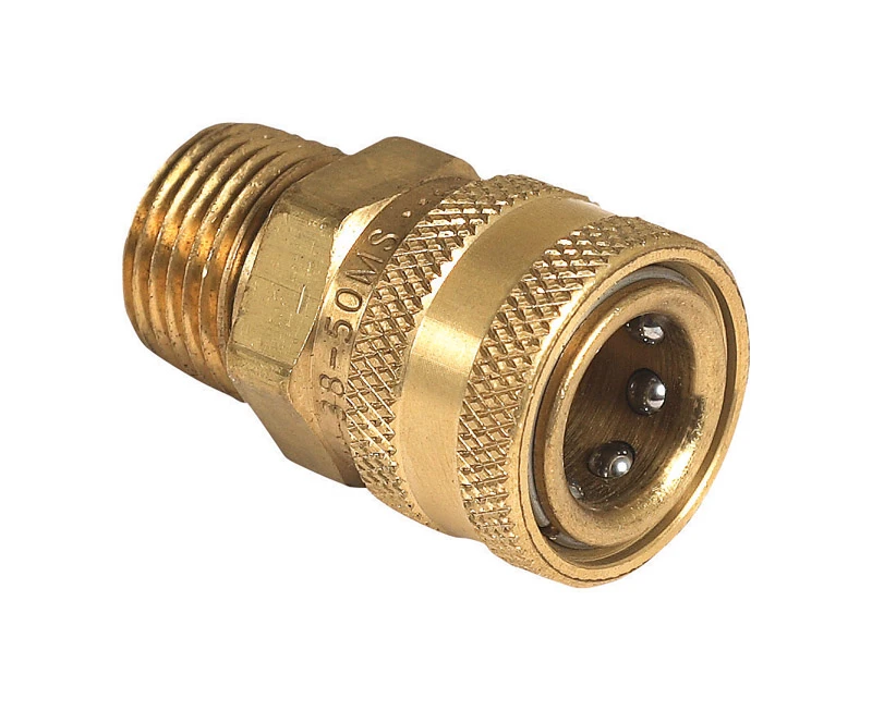 Pressure Washer Quick Connect Socket, Brass, 1/2 Mnpt X 3/8 In.