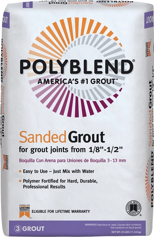 Polyblend 25 Lb. Bright White Sanded Tile Grout For Interior/exterior