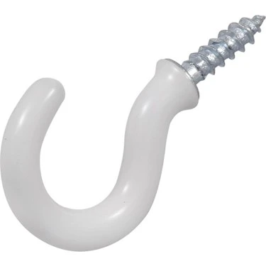 The Hillman Group The Hillman Group 852711 3/4 In. Cup Hook White Vinyl 50-Pack