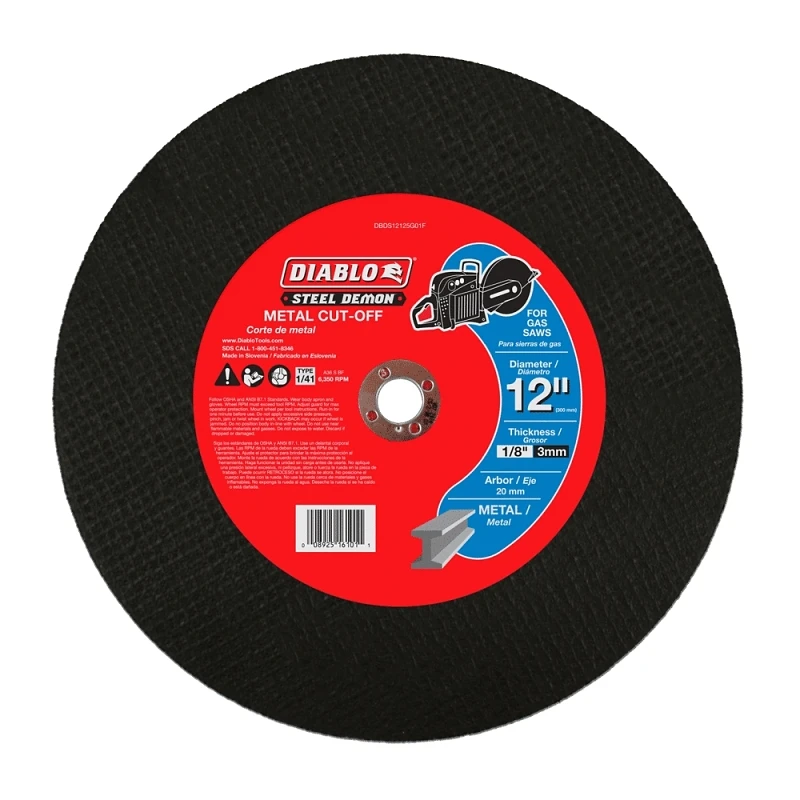 Steel Demon Metal High Speed Cut Off Disc, 20mm Arbor, 12-In. Steel Demon Metal High Speed Cut Off Disc, 20mm Arbor, 12-In.