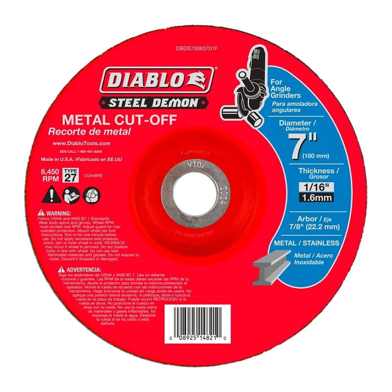 Steel Demon Type 27 Metal Cut Off Disc, 7-In.