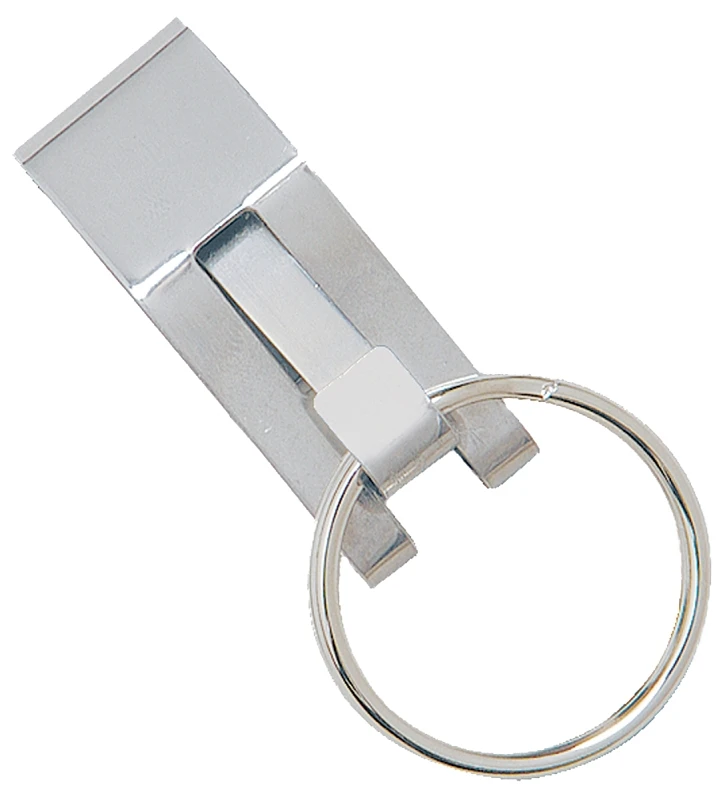 Safety Key Clip, Slip-On, Split-Ring, Stainless Steel