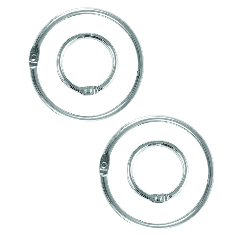 Assorted Binder Rings, 1 To 2 Inch Diameter, Model Kc117-each