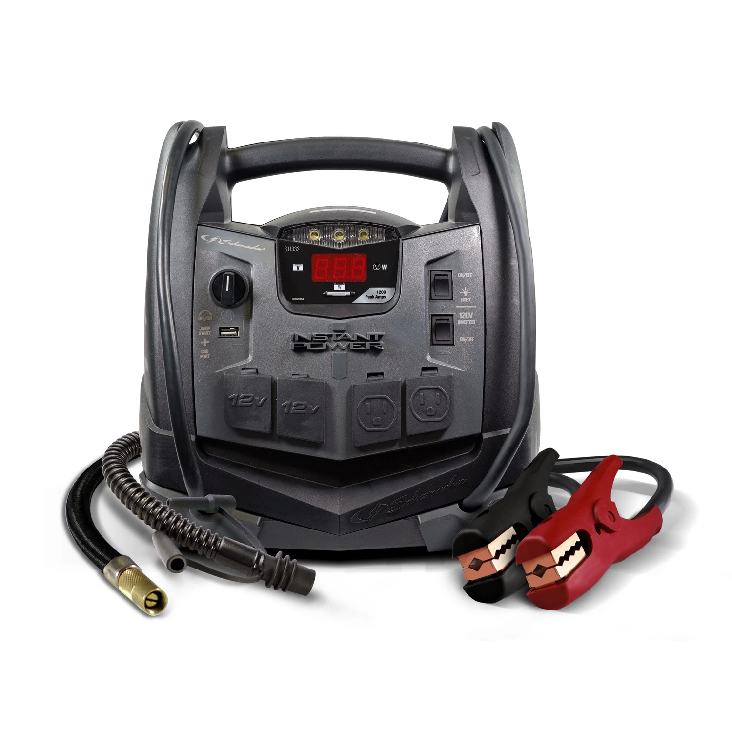 Multi-Function Jump Starter With Compressor, 1200-Amp