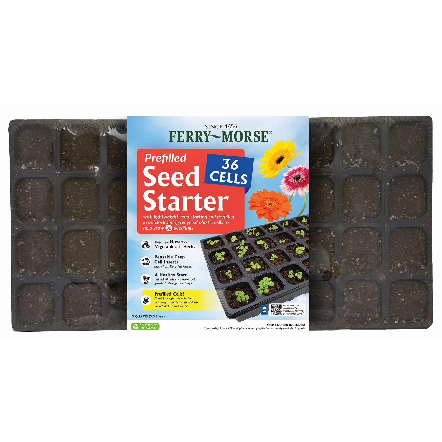 Seed Tray, With 36 Pre-Filled Cells