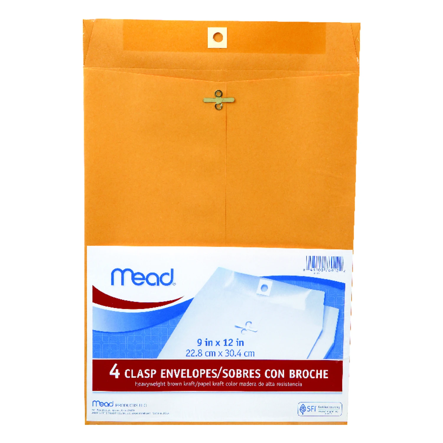 Heavyweight Clasp Envelopes, 9 x 12 In., 4-Pk.