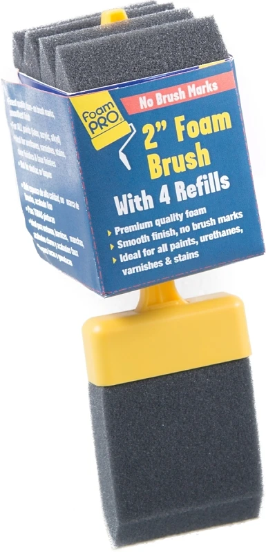 2 Inch Foam Brush With 4 Refills For Smooth Finishes