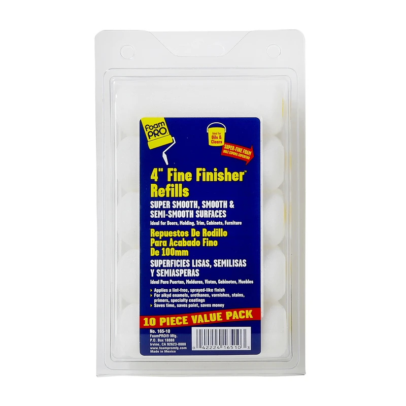 Fine Finisher 4 In. Mini Foam Roller Cover Refill (10 Pk) 3/8 In. Nap