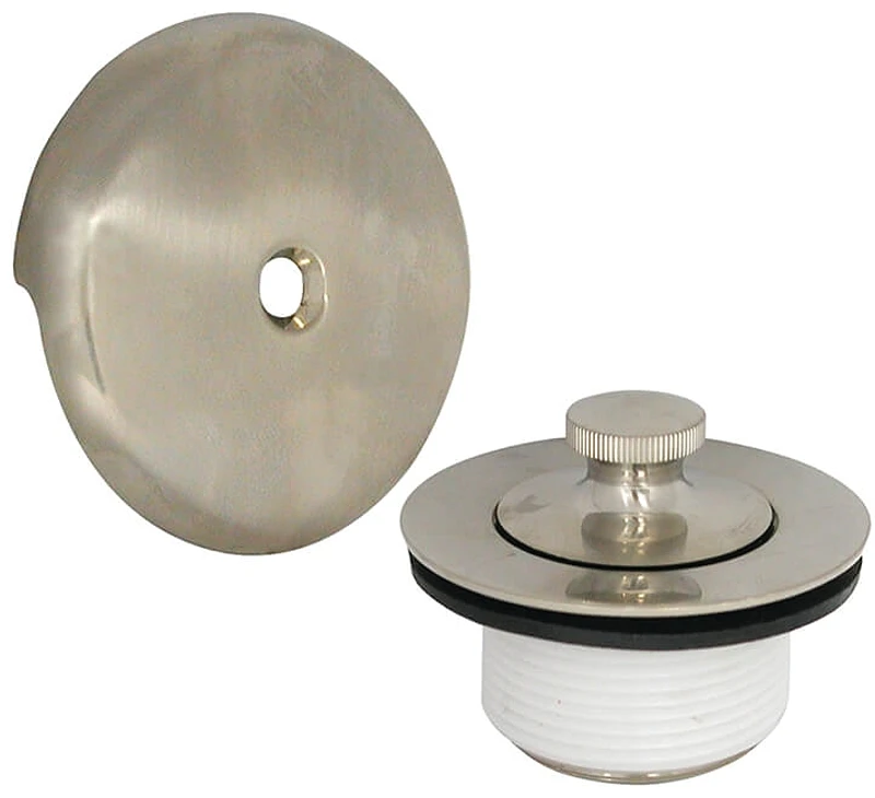 Bath Drain Kit With Lift & Turn Stopper, Brushed Nickel
