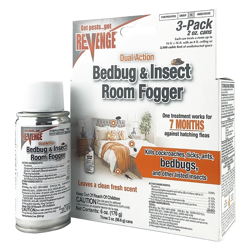 6 Oz. Dual Action Bedbug Indoor Insect Fogger 3-pack, Model 4673, 6000 Cu. Ft. Coverage