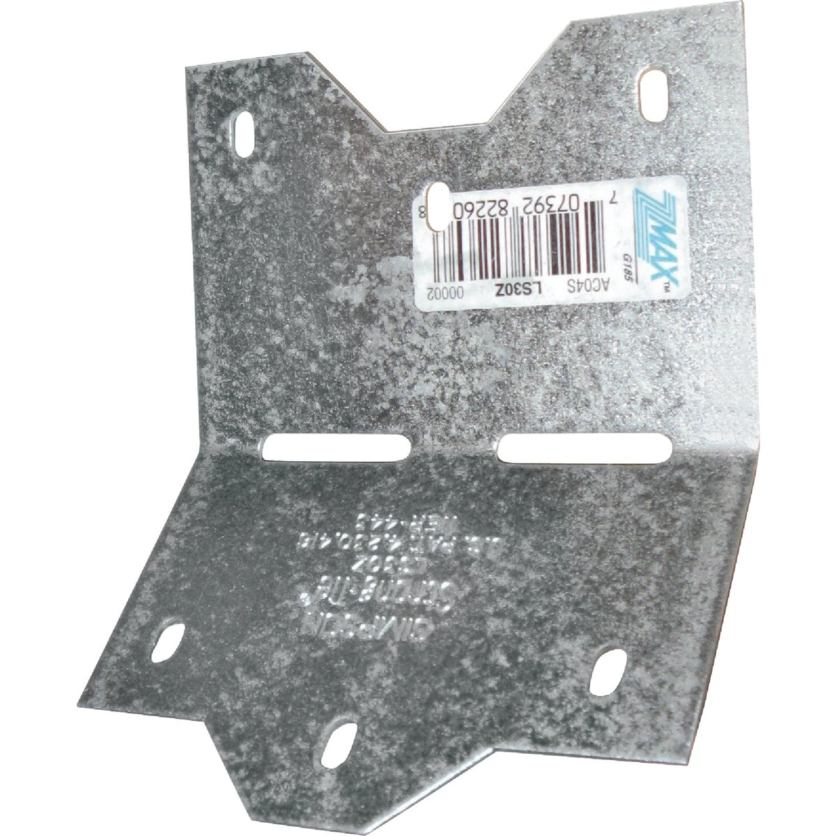 Zmax Galvanized Steel 3-3/8 In. 18 Ga Adjustable Framing L-angle Ls30z