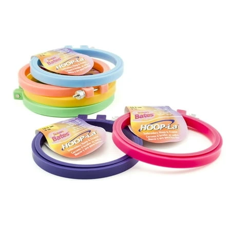Hoop-la 14401.004 Multi-color Embroidery Hoop, 4-inch Frame