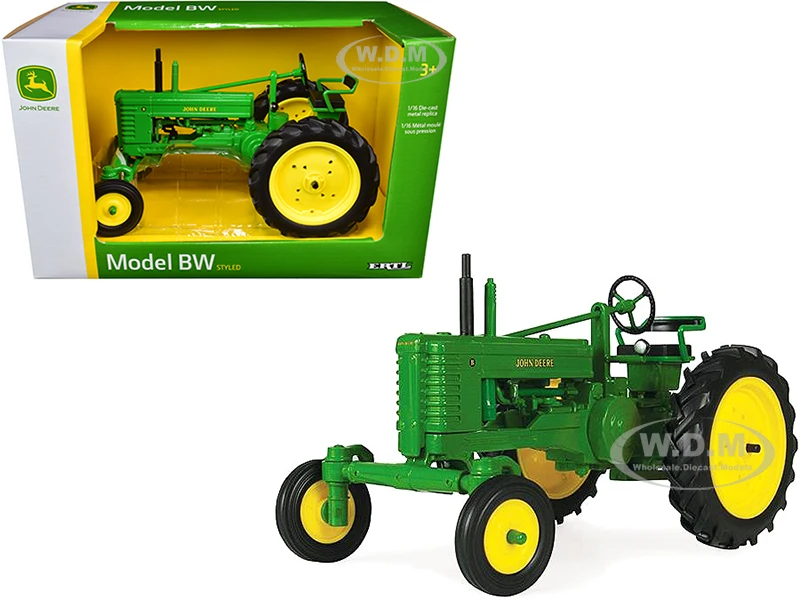 John Deere 1:16 Scale Vintage Unstyled Model Tractor - Diecast Green