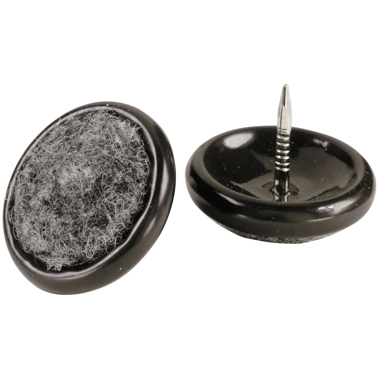 Hardware Black 1-1/4 In. Nail-on Chair Glide 4 Pk, Model 9155