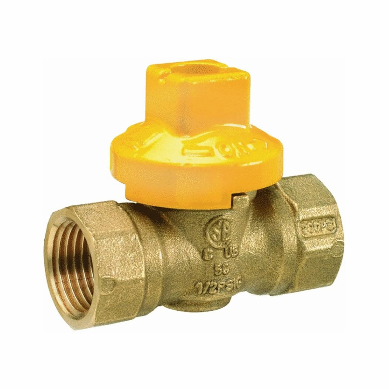 Gas Ball Valve, 1/4 Turn, Forged Brass, 3/4-In.