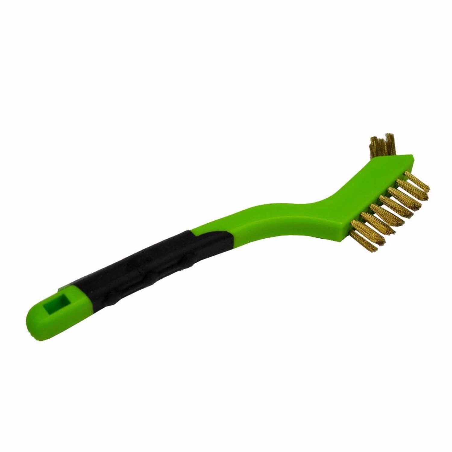 Scratch Brush, Plastic Handle, Brass Bristles, 3 x 7 Rows