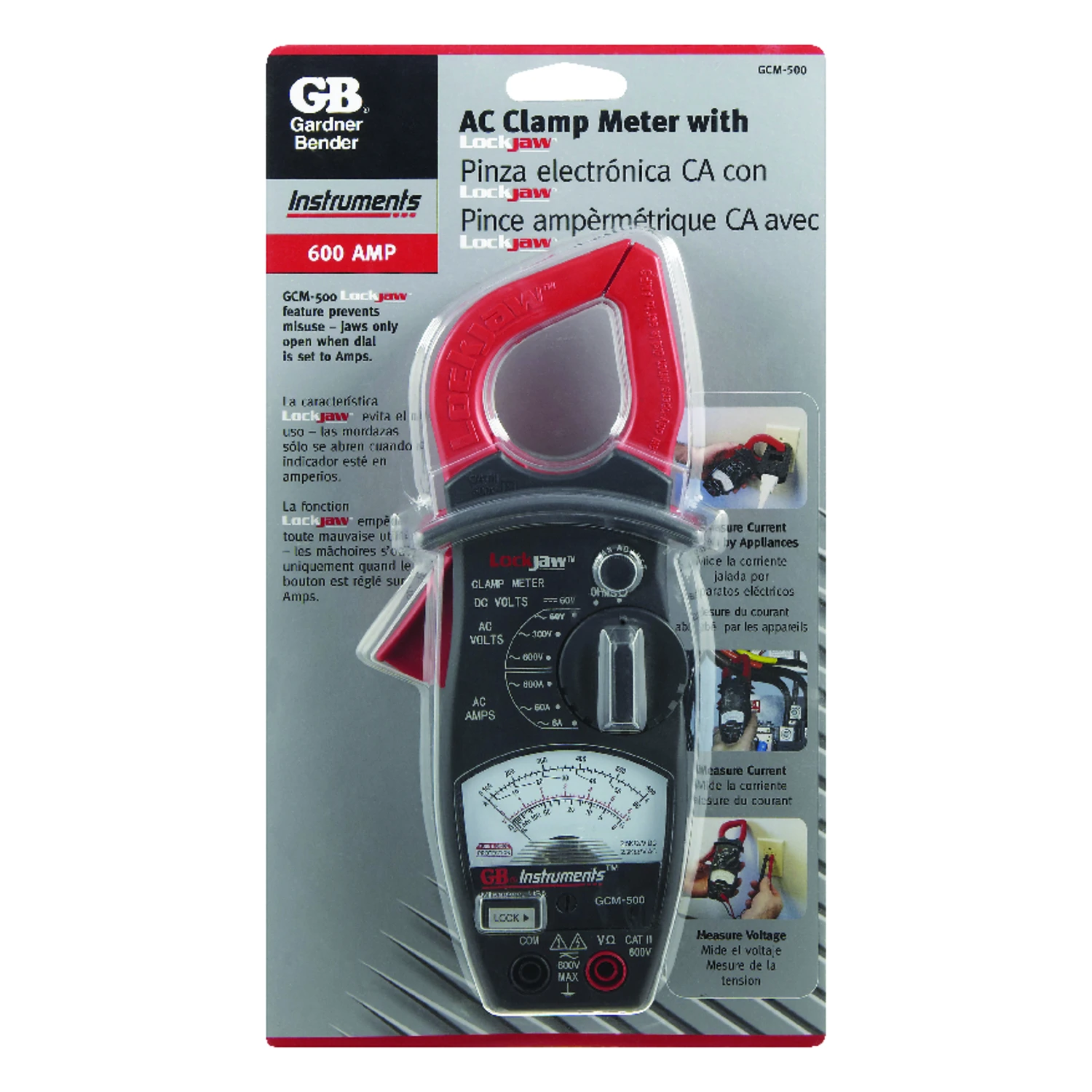600V Analog Clamp On Electrical Multimeter