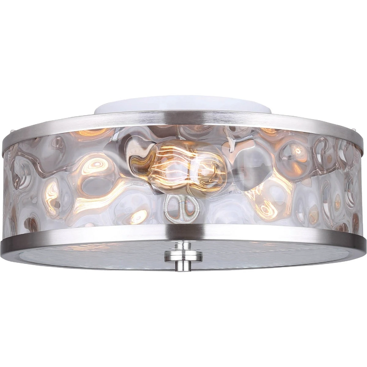 16 In. Brushed Nickel Flush Mount Light Fixture - Model Ifm677a15bn
