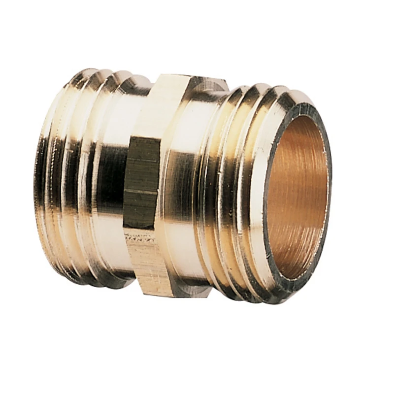 3/4 In. Brass Threaded Double Male Hose Connector - Model 877014-1002