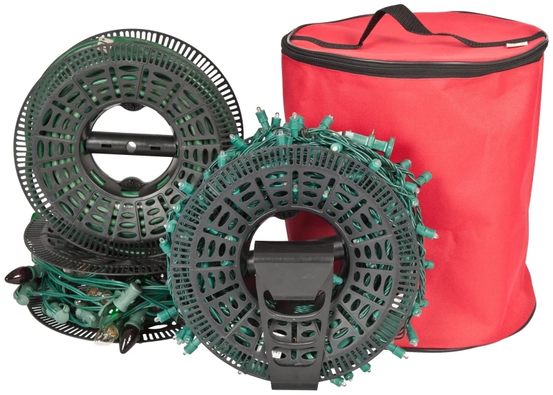 Sb-10463/sb-10148 Light Storage Container With 3 Reels, 13 In L X 13 In W