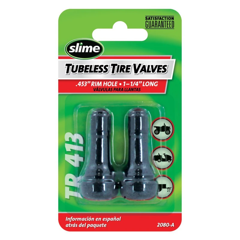Tr 413 Rubber Tire Valve Core 2 Pk, 60 Psi, 1.25 In Length, Fits 0.453 In Rim Hole