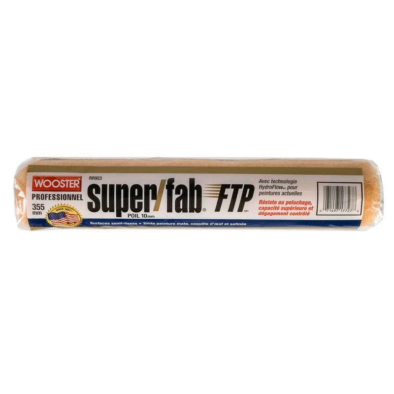 Super/fab Ftp Synthetic Blend 14 In. W X 3/8 In. Regular Paint Roller Cover 1 Pk