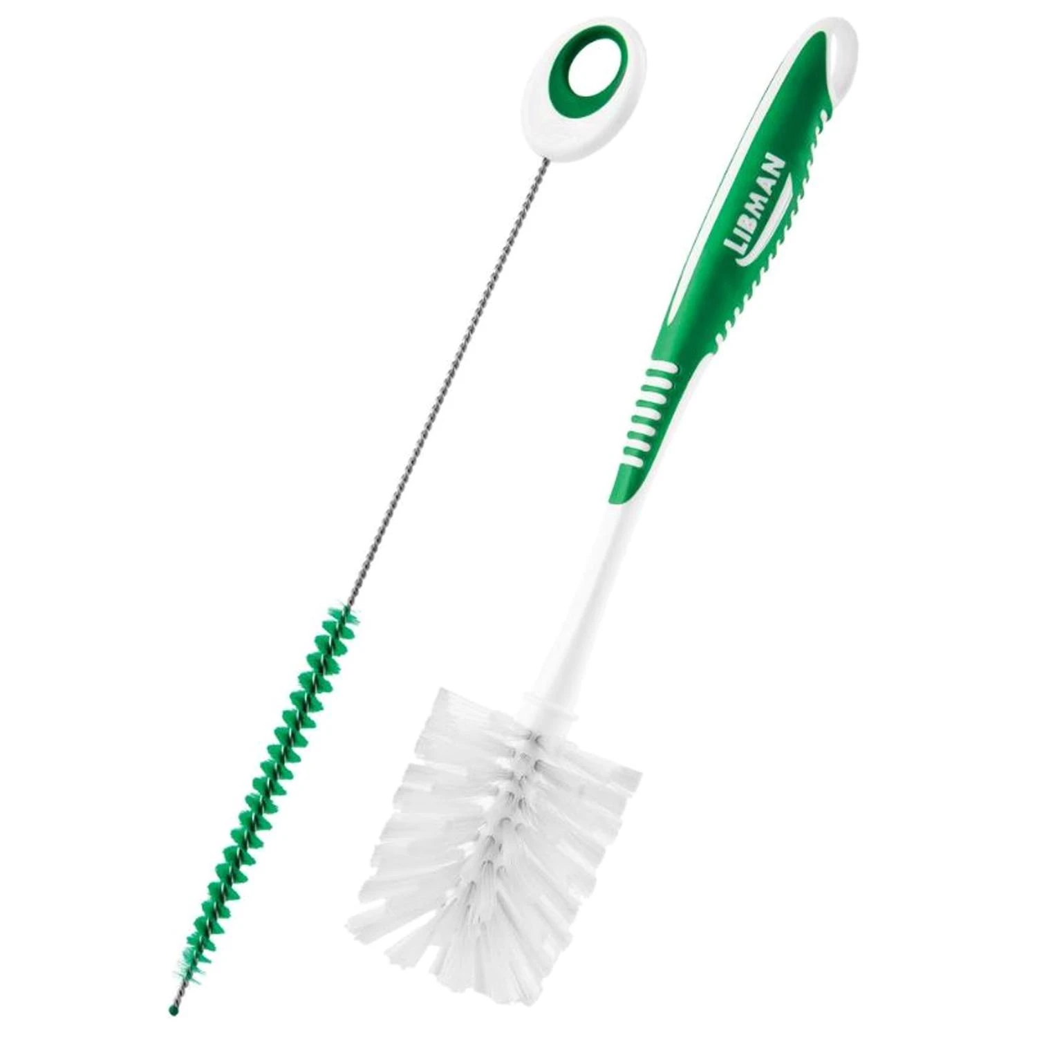 1371 Bottle And Straw Brush Set, 2.5 In. W, 12 In. Handle, Green & White, 6 Pk