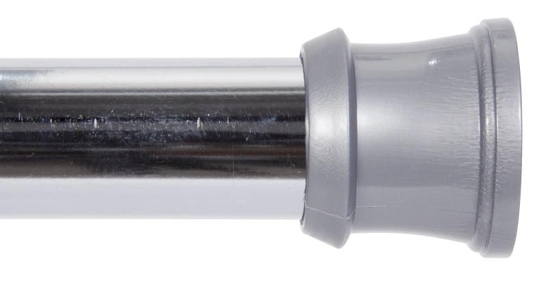 Adjustable Curtain Rod 72 In. L Silver Steel With Easy Installation