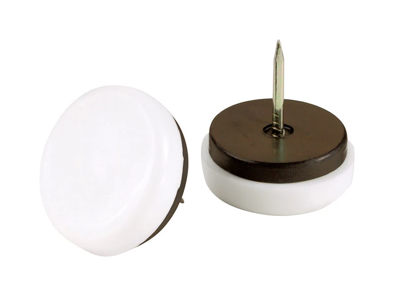 Shepherd 3/4 In. White Plastic Nail-on Furniture Glides 4 Pk, Model 9446