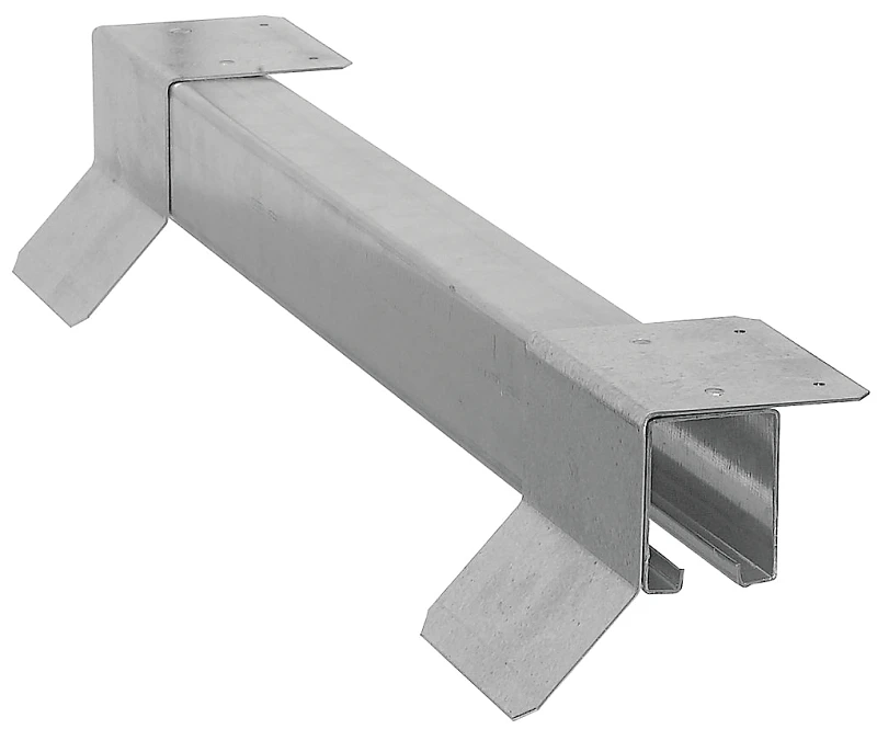 10 Ft Galvanized Steel Rail Barn Door With Flashing Brackets - Pack Of 2