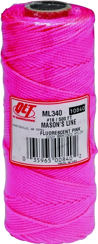 500-ft Fluorescent Pink Nylon Braided Mason Line - Model Ml340m-3