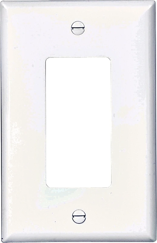Pj26w 1 Gang Mid-size Decorator Wall Plate - White, 3-1/8 In X 4-7/8 In