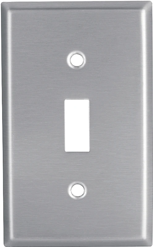 Stainless Steel Wall Plate, 1 Gang, 4.5 In L X 2.75 In W, Surface Mount