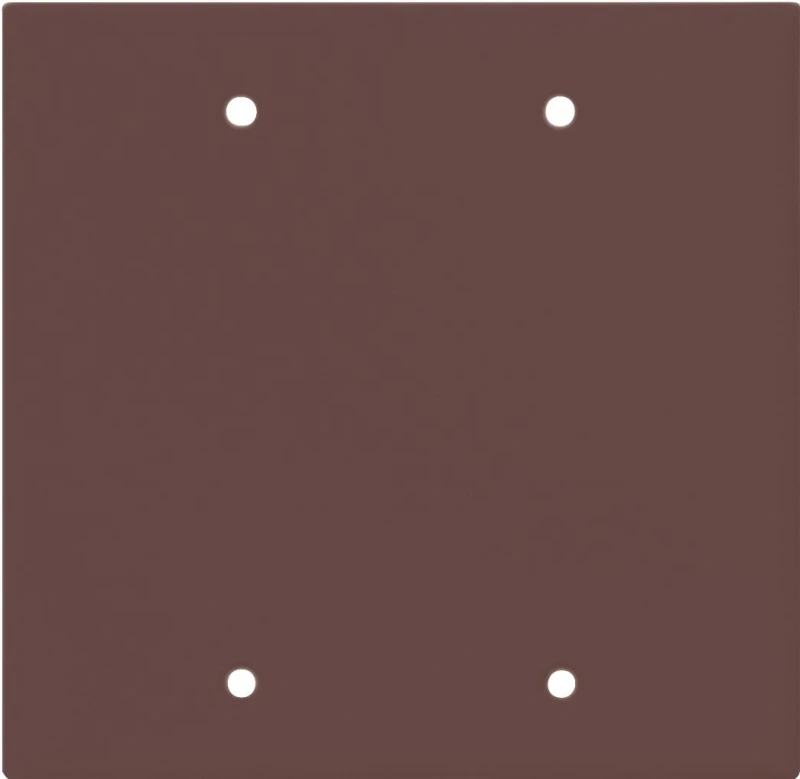 2137b Brown Two Gang Blank Wall Plate For Easy Installation