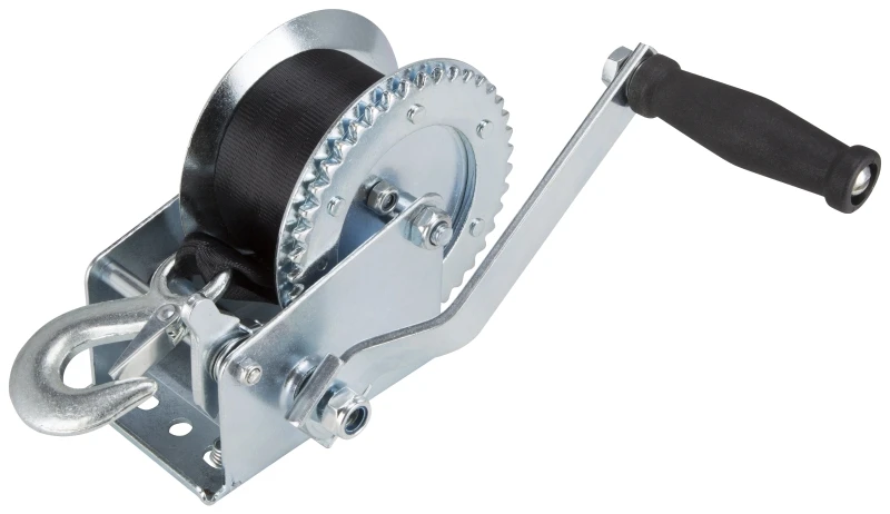 Hbb14 Hand Winch With 20 Ft Strap, 1500 Lb Capacity, Steel Construction