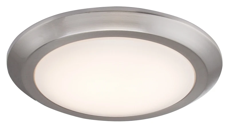 12 Inch Brushed Nickel Flush Mount Ceiling Light Fixture, Led Lamp