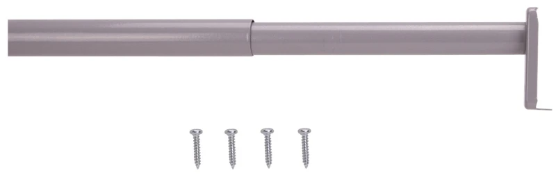 1854470 Adjustable Closet Rod, 30-48 In Length, Silver Finish
