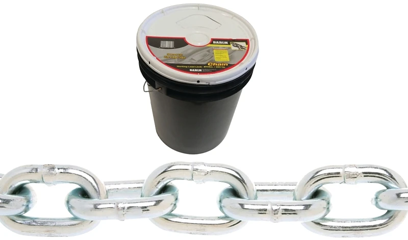 Proof Coil Chain 3/8 In X 63 Ft Grade 30 Steel Zinc Plated