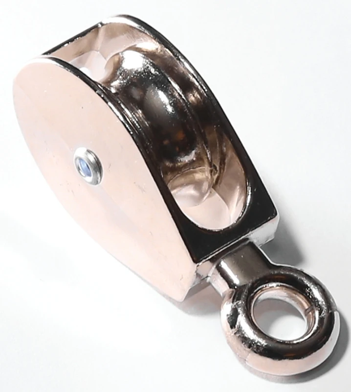 1 In. Diameter Electro-plated Iron Fixed Eye Single Eye Pulley - Model 0174zd-1