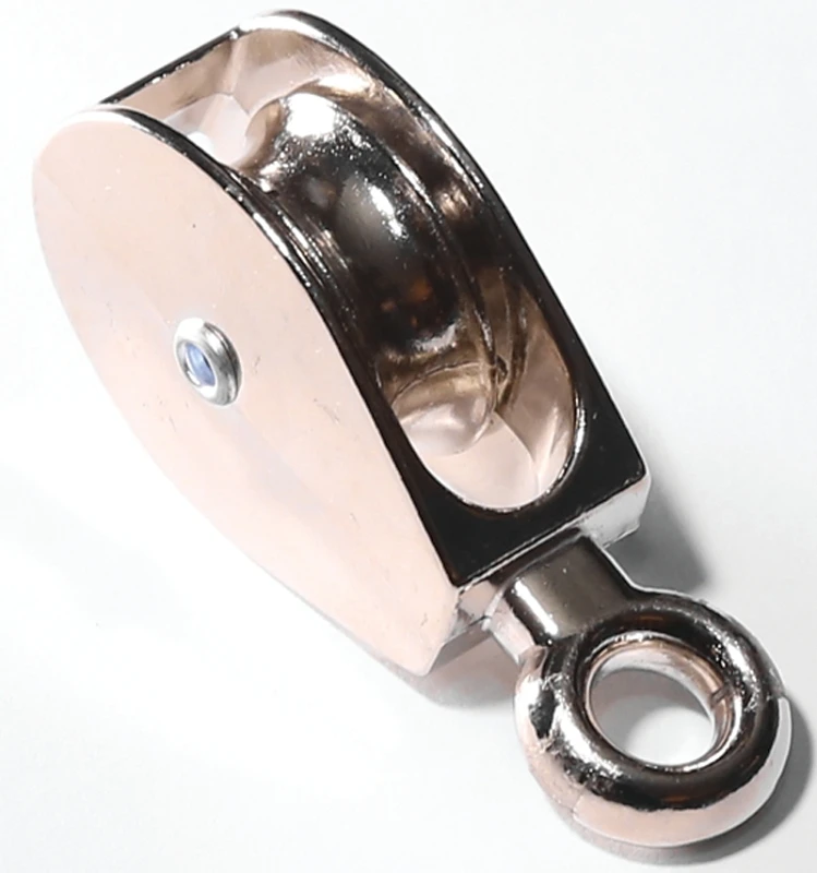 1/2 In. Diameter Electro-plated Iron Fixed Eye Single Eye Pulley