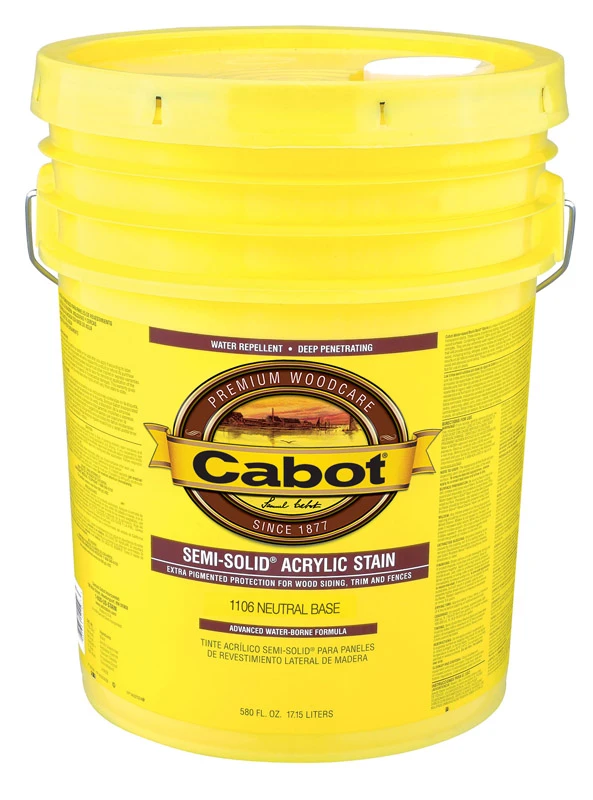 Semi-solid Neutral Base Acrylic Stain And Sealer 5 Gallon Container