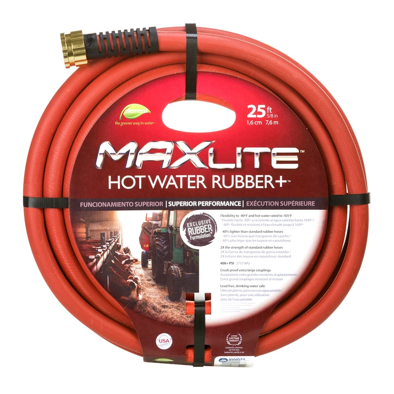 Maxlite 5/8 In. Diameter X 25 Ft Length Premium Grade Red Rubber Hose