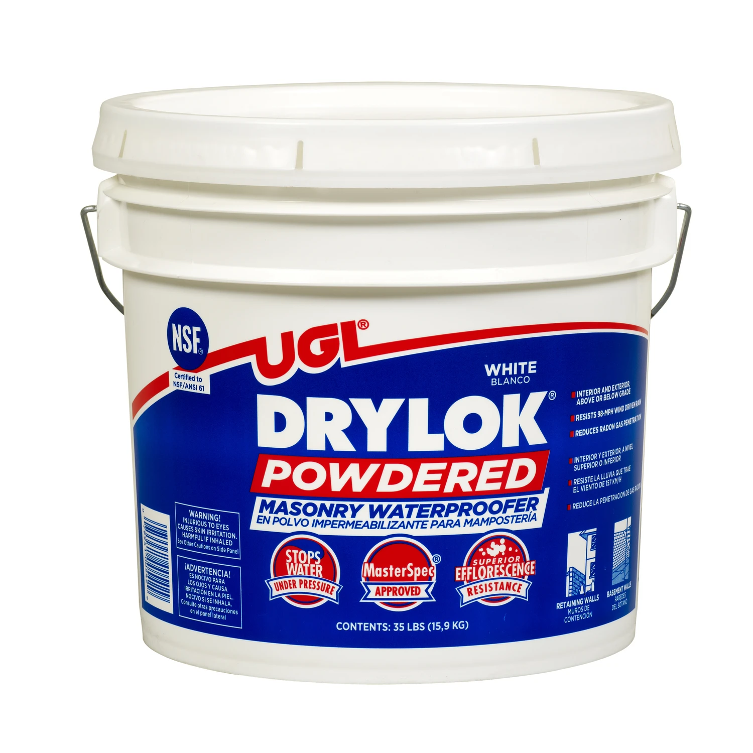 White Masonry Waterproof Sealer 35 Lb - Low Voc, Indoor/outdoor Use