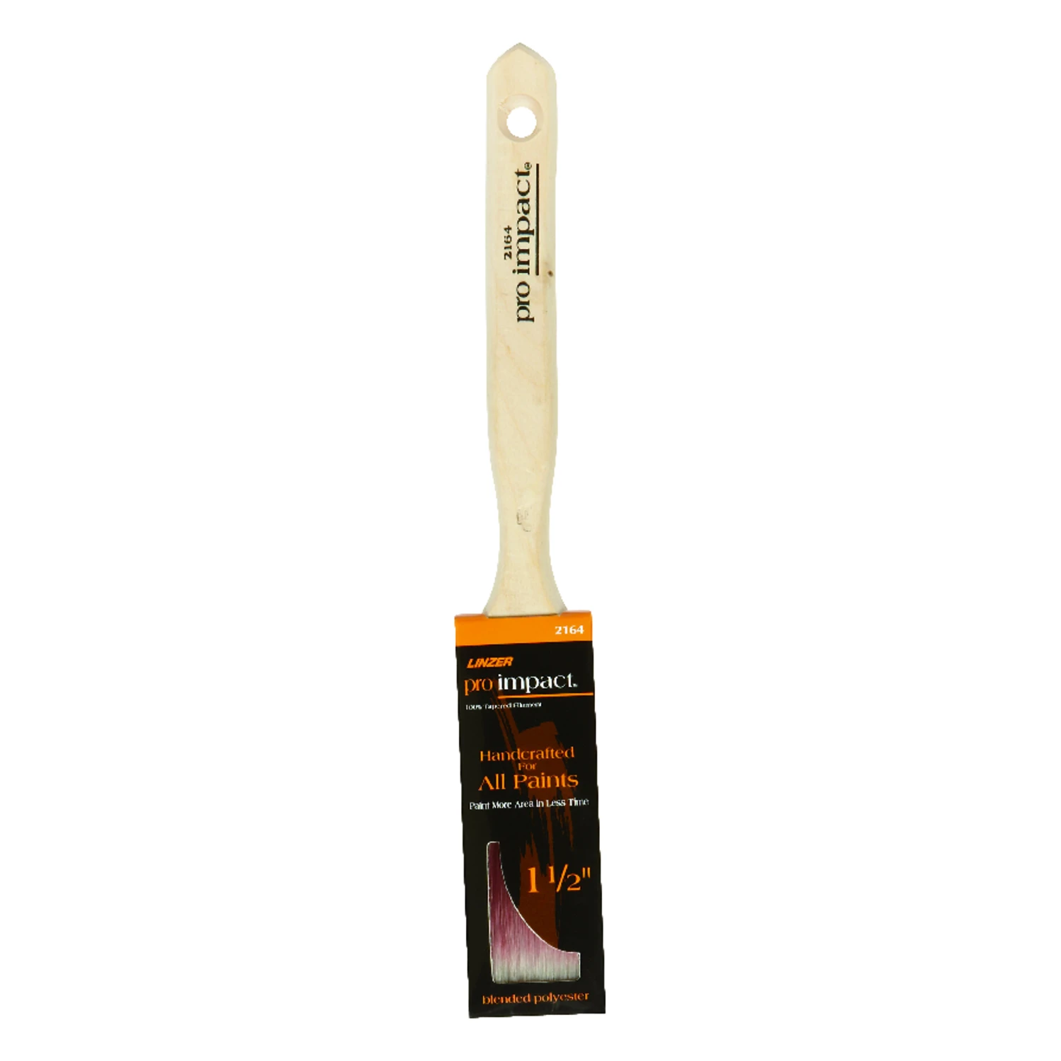 Pro Impact 1-1/2 In. Flat Polyester Blend Paint Brush For Interior & Exterior Use