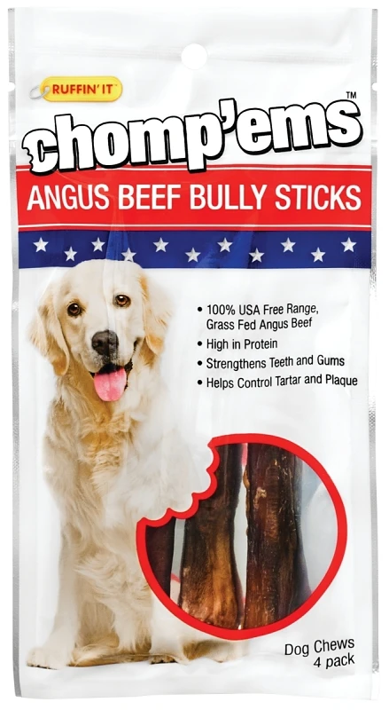 75297 Dog Chew Stick - 100% Usa Grass Fed Angus Beef, Pack Of 4
